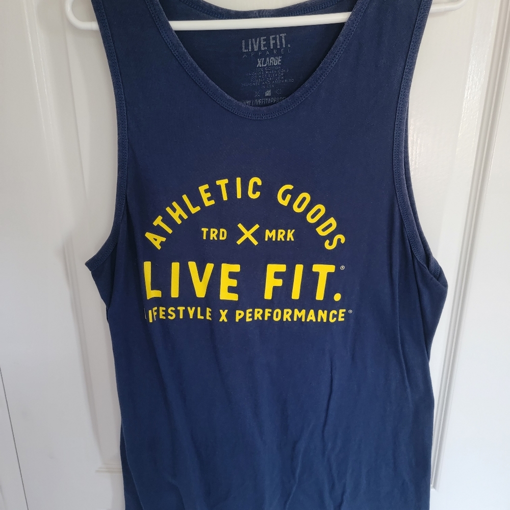 Blue and Yellow LiveFit Tank Top